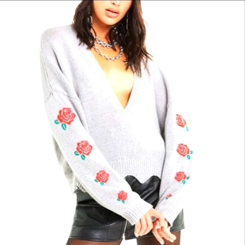 NWT Wildfox Cropped Palmetto Sweater Small